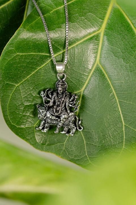 Ambaji Mata Face Pendant with Chain