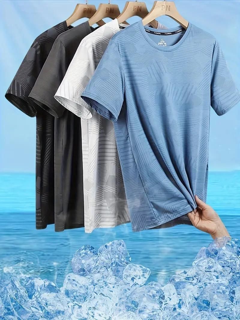 Men's Round Neck Polyester Casual T-shirt (Pack of 2)