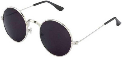 Unisex Black Round Sunglass