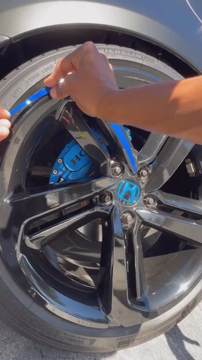 Car Bike Tyre & Body Reflective Stickers (18 stripes of Yellow Colour)