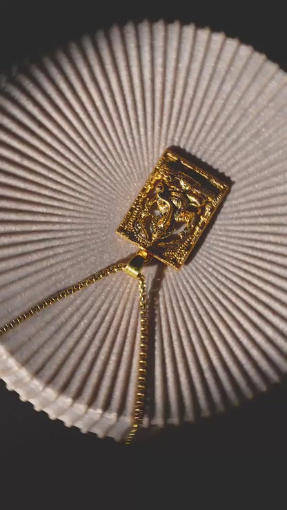 Gold Plated Ganeshji Pendant with Chain